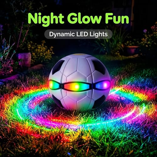 Vmeoap Magic Ball Ultimate Soccer Fan ChildrenS Day 20262In1 Led ShapeShifting Ball and Ufo Disc Soccer Season Gameday Toy For Viewing Parties Outdoor Football Fun For Kids Boys Girls