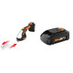 WORX WG801 20V Shear Shrubber Trimmer, Battery and Charger Included,Black and Orange & WA3575 20V PowerShare 2.0 Ah Replacement Battery, Orange and Black