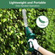 YOFE 21V Cordless Hedge Trimmer & Grass Shear, 2 in 1 Handheld Shrubbery Trimmer Electric Grass Trimmer, Lightweight & Safe Grass Cutter/Hedge Shear with Rechargeable Battery and Charger