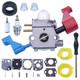 Adefol C1U-W12A Carburetor for Poulan FL1500 FL1500LE 952711486 Craftsman with Adjusting Tool Air Fuel Filter Line Tune Up Kit Gas Leaf Blower 530071629 C1U-W12B