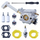 Adefol C1U-W12A Carburetor for Poulan FL1500 FL1500LE 952711486 Craftsman with Adjusting Tool Air Fuel Filter Line Tune Up Kit Gas Leaf Blower 530071629 C1U-W12B