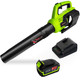 Cordless Leaf Blower, 420CFM Battery Powered Leaf Blower with 4.0Ah Battery & Fast Charger, Advanced Turbo&High-Speed Mode, Lightweight Electric Leaf Blowers for Lawn, Yard, Garage, Patio & Sidewalk