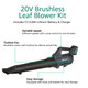 Amazon Brand - Denali by SKIL 20V Brushless 400 CFM Leaf Blower Kit, Includes 4.0Ah Lithium Battery & Charger
