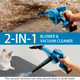 Cordless Leaf Blower, GOWAACHO 21V 2-in-1 Electric Handheld Sweeper/Vacuum with 2*4.0Ah Rechargeable Battery & Charger for Blowing Leaf, Cleaning Dust, Car, Computer Host, Small Trash
