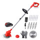 Cordless Blade Trimmer Brush Cutter Battery Powered, 21V Lightweight Weed Eater with 2.0Ah Li-Ion Battery 3 Type Trimmer Blades, Powerful Weed Whacker for Lawn, Yard, Garden, Bush Trimming & Pruning
