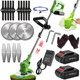 Weed Wacker Cordless Grass Trimmer Weed Eater Electric Brush Cutter Quick Charger Cordless Lightweight Electric Edger Lawn Tool for Lawn Garden Pruning and Trimming