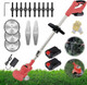 21V Cordless String Trimmer Grass Trimmer Garden Edger Tool for Lawn Trimming, Lawn Care, with 2 Li-ion Battery and Charger,red 21V Cordless String Trimmer Grass Trimmer Garden Edger Tool for Lawn Trimming, Lawn Care, with 2 Li-ion Battery and Charger,red