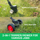 Cordless Weed Eater String Trimmer,3-in-1 Lightweight Push Lawn Mower & Edger Tool with 3 Types Blades,21V 2Ah Li-Ion Battery Powered for Garden and Yard,Green