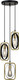 60029 Anjo, Pendant, Matte Black And Satin Brass Finish