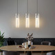 Aipsun Pendant Lights Kitchen Island 3 Pack Crystal Bubble Glass Hanging Light Fixtures 3000K Modern Led Kitchen Pendant Lighting Fixtures Ceiling