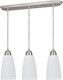 Aspen Creative 21038-11, Three-Light Satin Nickel And 4 Feet Of Svt Cord Hanging Socket Mini Pendant Kit, 3
