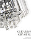4-Tier Crystal Chandelier, Modern Black Chandelier, 3-Light Pendant Light For Dinning Room Kitchen Island Bedroom Entryway, Cc4215-3W-Bk