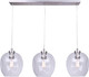 Como Canarm Ipl1040A03Bn 3-Light Cord Pendant - Clear Glass, 60W Type A, 35" W X 84" H X 9" D, Modern Brushed Nickel Finish, Ideal For Kitchen Island, Dining Area