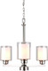 Design House 567206 Oslo Traditional 3-Light Indoor Dimmable Chandelier With Double Glass Shades For Entryway Foyer Dining Room, Satin Nickel