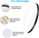 Dllt Dimmable Led Flush Mount Ceiling Light Fixture With Remote, Black 13Inch 24W 3000K-6000K Light Color Adjustable, Modern Ultra-Thin Round Close To Ceiling Light For Bedroom, Kitchen, Livingroom
