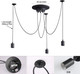 Vintage Edison Multiple Ajustable Diy Ceiling Spider Lamp Light Pendant Lighting Chandelier Modern Chic Industrial Dining Without Romote Control (3 Head Cable 200Cm/78.7Inch) (3 Head)