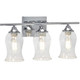 Hamilton Hills Classical 3 Glass Shade Polished Chrome Bathroom Vanity Light Fixture | 2700K Led Bulbs Included