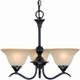 Dover 12-7622 Series Oil Rubbed Bronze 3-Light Chandelier