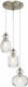 Kichler Lighting Riviera 10.25" 3 Light Pendant With Clear Ribbed Glass In Brushed Nickel