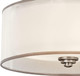 Kichler Lacey 15" Semi Flush Mount Ceiling Light In Antique Pewter, Modern Ceiling Light With Satin Etched Cased Opal Inner Diffusers And White Translucent Organza, (15" W X 10.75" H), 42386Ap