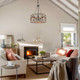 Farmhouse Chandelier, Rustic Wooden French Country Drum Chandelier 3-Light Antique Wood Pendant Light Hanging Ceiling Light Fixtures For Living Room Dinning Room Bedroom Foyer