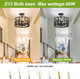 Rustic Semi-Flush Mount Ceiling Light Fixture,3-Light E12 Base Black Round Farmhouse Metal Light Fixtures For Kitchen, Hallway, Living Room, Industrial Style With Deer, Bear, Tree Design -Frame