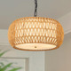 Boho Hanging Light Fixture Rattan Pendant Light Woven Drum Light Adjustable Basket Chandelier Dinning Room Light Fixture For Kitchen Island Hallway Bedroom Living Room Nursery Light Fixture