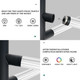 Modern Sputnik Chandelier, Led Pendant Light Fixtures Adjustable Black Chandelier For Kitchen Island, Dining Room Dimmable With Remote Control