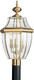Sea Gull Lighting 2315305 Lancaster Outdoor Post Lantern Outside Fixture, Three - Light, Polished Brass