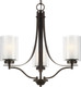 Generation Lighting 3137303-710 Elmwood Park Three - Light Chandelier Hanging Modern Fixture, Bronze
