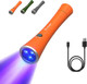 Uv Flashlights Black Light 365Nm Uv Light Rechargeable Uva-M1 High Power 3-Led For Pet Cat Pee Urine Detection,Scorpion Hunting, Body Fluids Room Bedbug Mold Detection