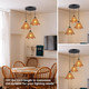 3-Light Rattan Pendant Light Fixtures - Boho Lighting With Adjustable Wires, Ideal For Kitchen Island And Living Room, E26 Base (Bulb Not Included)