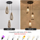 3-Light Rattan Pendant Light,Rustic Hand-Woven Water Plants Rattan Chandelier For Dining Living Bedroom Kitchen Farmhouse