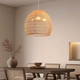 3-Light Rattan Pendant Light,Hand-Woven19.7" Rattan Hanging Light,For Kitchen Island Restaurant Craft Room Farmhous