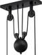 Westinghouse 6129400 Iron Hill Vintage-Style Three Light Indoor Pulley Pendant, Matte Black Finish
