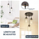Zeyu 3-Light Cluster Pendant Light, Farmhouse Hanging Lights For Kitchen, Oil Rubbed Bronze Pendant Light Fixtures Adjustable With Clear Glass Shade, Zsl104-3 Orb