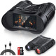 4K Night Vision Binoculars, Infrared Night Vision Goggles For Adults, 3.2'' Large Screen, 8X Digital Zoom, 32Gb Card To Save Photos And Videos For Camping Hunting & Security