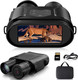 Night Vision Binoculars With 4" Large Viewing Screen, 1080P Image & Video,Digital Infrared Night Vision Goggles Up To 1640Ft/500M In 100% Darkness For Hunting & Surveillance