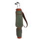 Tourbon Vintage Golf Club Carry Bags Travel Case - Canvas and Leather