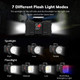 Bright Rechargeable Flashlight,JODK Portable Handheld Spotlight Searchlight 10000mAh 1200LM with 3+4 LED Lights Modes, High Lumen Waterproof Flashlight Portable with USB Output Power Bank for Outdoor