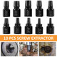 10 Pcs Screw Extractor Set Broken Bolt Extractor Remover Kit Damaged Screw Extractor Set Hex Bolt Extractor Set Stripped Screw Extractor Easy Out Bolt Extractor Tool for Removing Broken Bolts