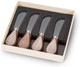 Abbott Collection Wood Handled Pate Spreaders. Set Of 4 - Walnut/Stainless Steel (5" L)