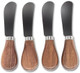 Abbott Collection Wood Handled Pate Spreaders. Set Of 4 - Walnut/Stainless Steel (5" L)