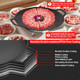 Korean Grill Pan With Nonstick 6-Layer Coating Abnaok 13" Round Bbq Griddle With 2Pcs Steel Wire Cleaning Cloth Compatible For Induction Gas Stove Electric Cooktop Indoor Or Outdoor Grilling