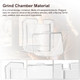Dbm-8Gc Grind Chamber With Lid Replacement For Cuisinart Dbm-8P1 Etc Grinder Fit Coffee Grinder Food Processor Replacement Parts Clear Round Flip Top Design - Dishwasher Safe