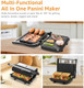 Aigostar 1200W Sandwich Maker And 12 Cup Coffee Maker Programmable