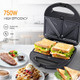 Aigostar Sandwich Maker Non-Stick Panini Press Sandwich Maker And Aigostar Electric Kettle 1.7L Electric Tea Kettle With Led Illumination