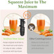 Masticating Juicer Machines 3.5" Large Feed Chute Cold Press Juicer Fit Whole Fruits Vegetables With Quiet Motor 5 Speed Modes Easy To Clean With Brush (Space Gray)