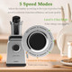 Masticating Juicer Machines 3.5" Large Feed Chute Cold Press Juicer Fit Whole Fruits Vegetables With Quiet Motor 5 Speed Modes Easy To Clean With Brush (Space Gray)