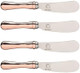 Artes Butter Knife Set With Rose Gold-Effect Handles Pack Of 4 Knives For Spreading Cheese Crackers Butter Ideal Dinner Party Stainless Steel 12Cm Multicolor